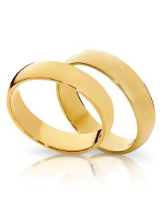 midas his and his wedding bands in yellow gold