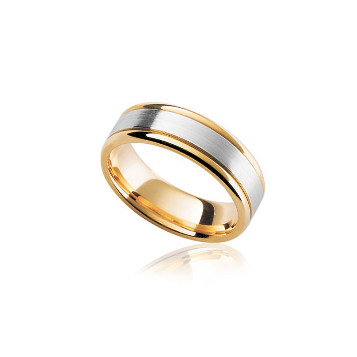 Gold Wedding Ring 9ct Gold Two Tone Ring B.bros Ring 